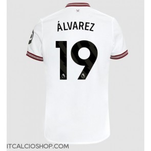 West Ham United Edson Alvarez #19 Seconda Maglia 2023-24 Manica Corta